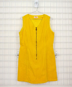 Gelbes Kleid aus Cord Größe 38