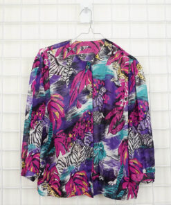 Kurze 80er Jahre Sommer Bluse Gr. 42