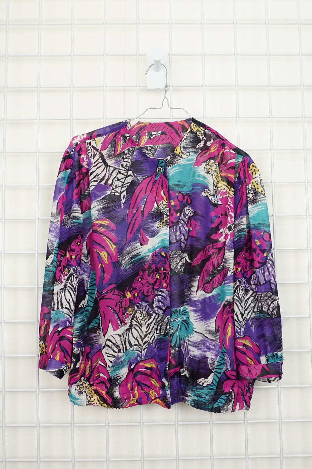 Kurze 80er Jahre Sommer Bluse Gr. 42