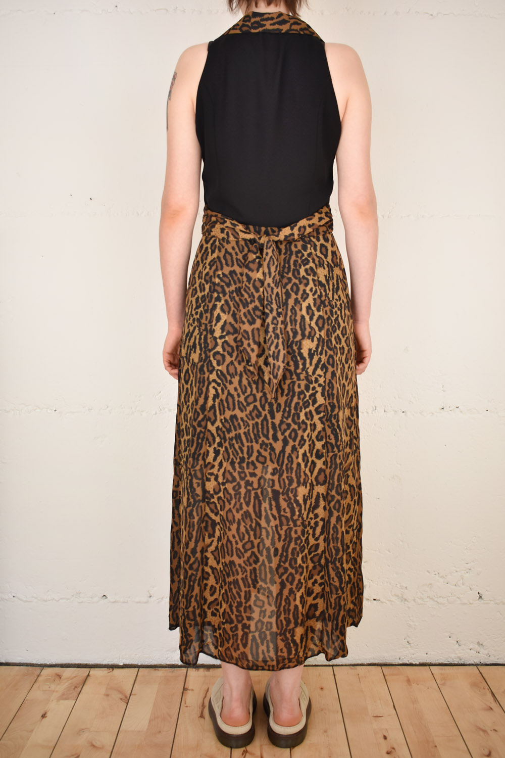 80er Jahre Zwei-Lagen-Kleid Gr. 38 – Bild 2