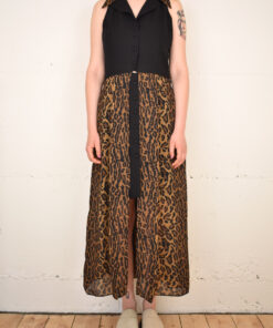 80er Jahre Zwei-Lagen-Kleid Gr. 38