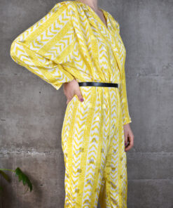 Alternative view of 80er Jahre Einteiler Gelb Größe 40