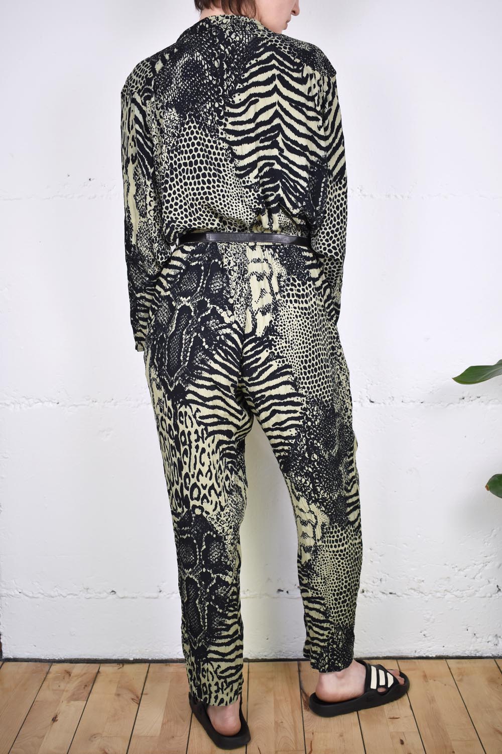 80s Jumpsuit Leo-Print Größe 42 – Bild 3