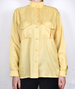 Seidenbluse Hellgelb Größe 40