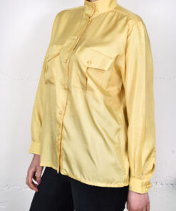 Alternative view of Seidenbluse Hellgelb Größe 40